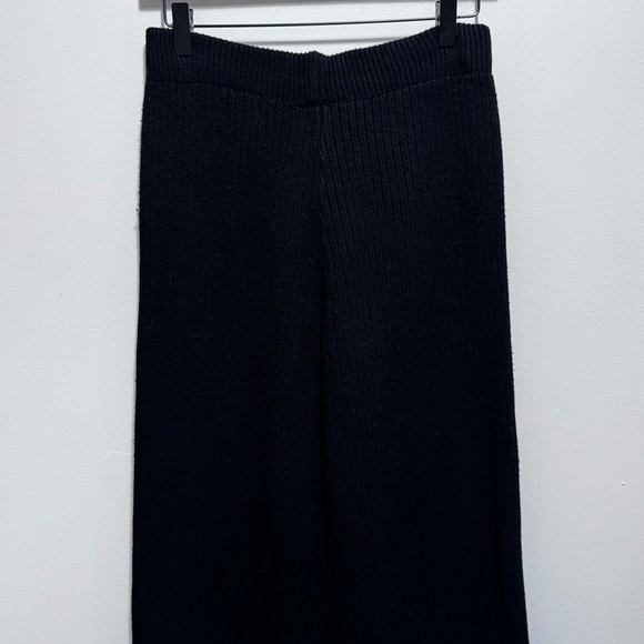 Kate Hewko Black Knit Wide Leg Wool Blend Pants Size Medium Large - Picture 6 of 12